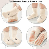 Baby Socks Soft and Anti-Slip Infant Socks (Khaki)